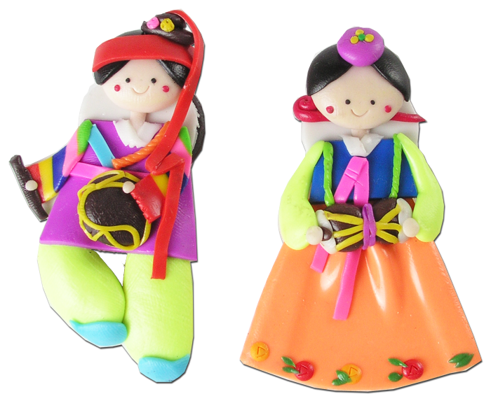 10 Pairs of Korean Doll Fridge Magnet